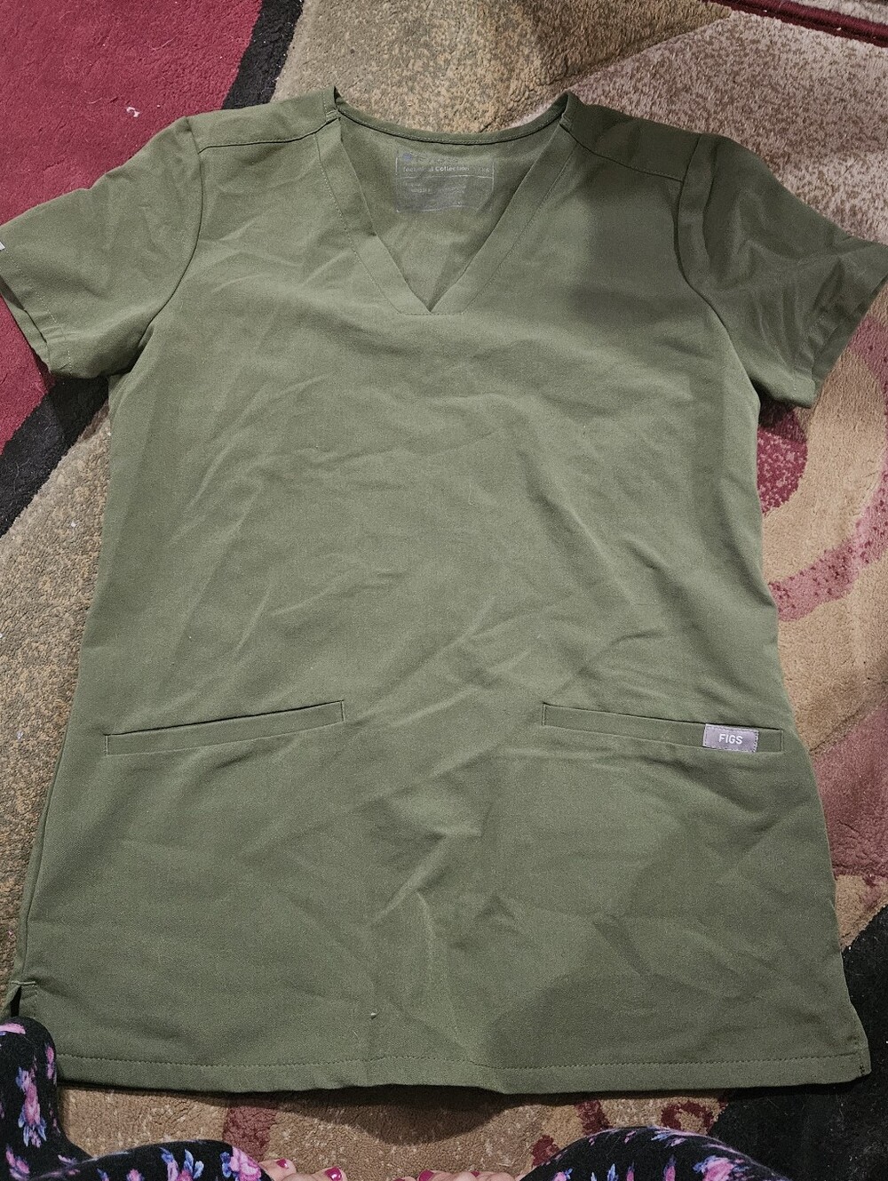 Olive Green Casma Figs Top